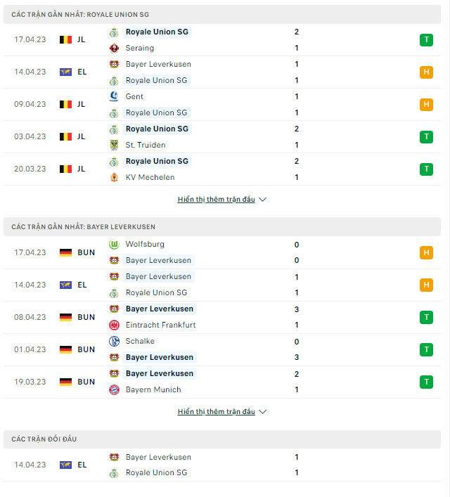 St. Gilloise vs Leverkusen