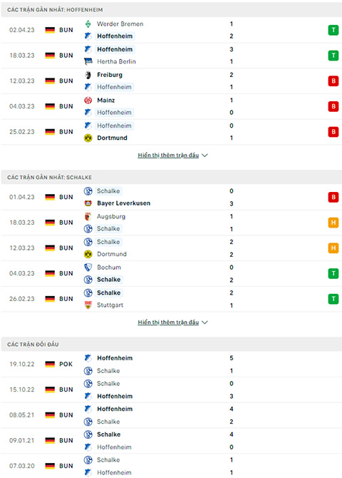 Hoffenheim vs Schalke